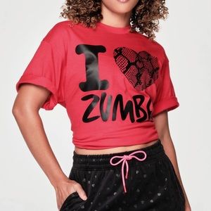Zumba Kiss “I Heart Zumba” Unisex Red Tee - OS
